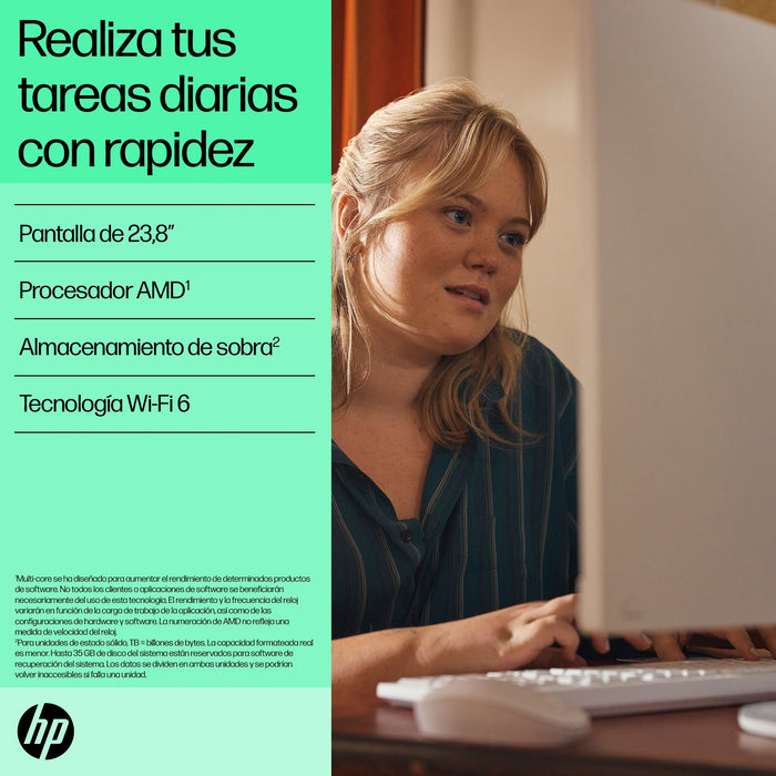 EAN 0198828053640 - HP 24-cr0104ns AMD Ryzen™ 5 7520U 60,5 cm (23.8") 1920 x 1080 Pixeles PC todo en uno 16 GB LPDDR5-SDRAM 1 imagen 9