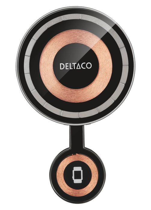 EAN 7333048065025 - Deltaco QI-1046 cargador de dispositivo móvil Auriculares, Smartphone, Reloj inteligente Transparente USB imagen 1