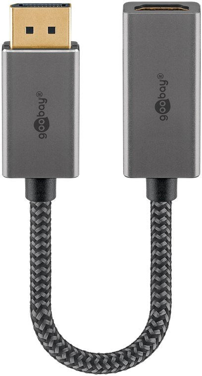 EAN 4040849752728 - Goobay 75272 adaptador de cable de vídeo 0,2 m DisplayPort HDMI Negro imagen 2