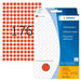 EAN 4008705022125 - HERMA 2212 etiqueta autoadhesiva Círculo Rojo 5632 pieza(s) imagen 1