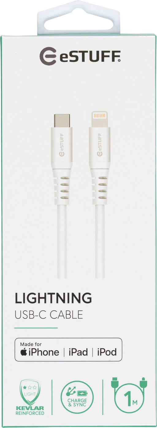 EAN 5706998504296 - eSTUFF ES602101 cable de conector Lightning 1 m Blanco imagen 2