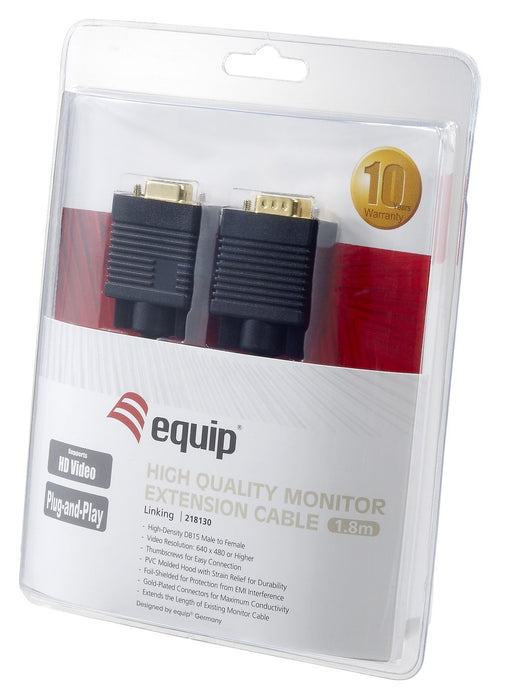 EAN 4015867158951 - Equip 218130 cable VGA 1,8 m VGA (D-Sub) Negro imagen 2