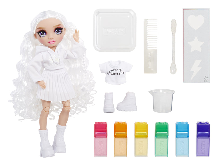 EAN 0035051507581 - Rainbow High WaterColor & Create Dolls- Purple Eyes imagen 6