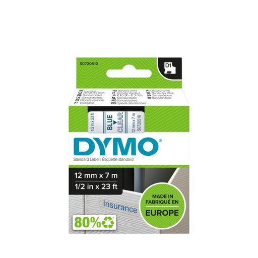 EAN 5411313450119 - DYMO D1 Standard - Blue on Transparent - 12mm cinta para impresora de etiquetas imagen 2