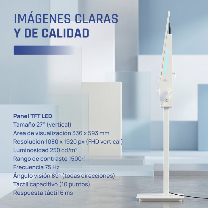 EAN 8435364319932 - iggual ORCHID KI-27 Diseño de quiosco 68,6 cm (27") LED Wifi 250 cd / m² Full HD Blanco Pantalla táctil P imagen 9
