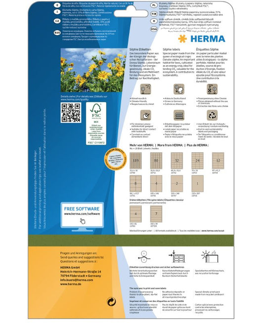 EAN 4008705107563 - HERMA 10756 etiqueta autoadhesiva Rectángulo Permanente Marrón 80 pieza(s) imagen 2