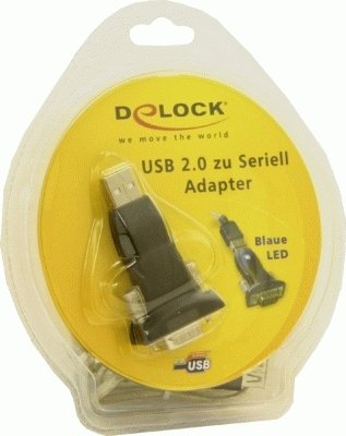 EAN 4043619614257 - DeLOCK USB 2.0 to Serial Adapter cable de serie Negro USB tipo A DB-9 imagen 2