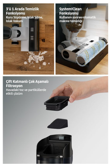 EAN 4066529148155 - Kärcher FCV 3 vloerreiniger Aspiradora escoba 2 en 1 Batería Seca y húmeda HEPA Sin bolsa 160 W Blanco imagen 10