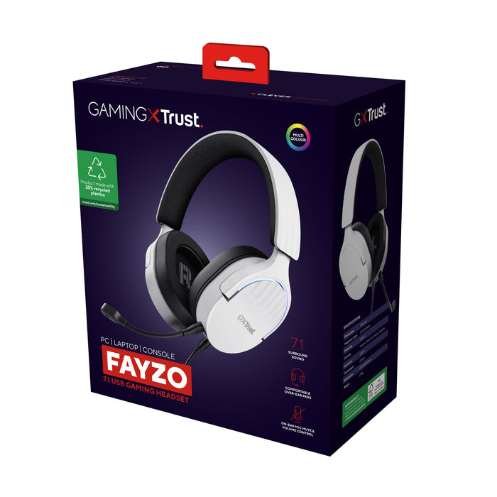 EAN 8713439253023 - Trust GXT 490 FAYZO Auriculares Alámbrico Diadema Motocicleta USB tipo A Negro, Blanco imagen 7