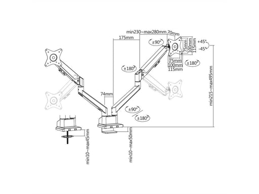 EAN 7630049623569 - ROLINE 17.03.1158 soporte para monitor 81,3 cm (32") Plata imagen 2