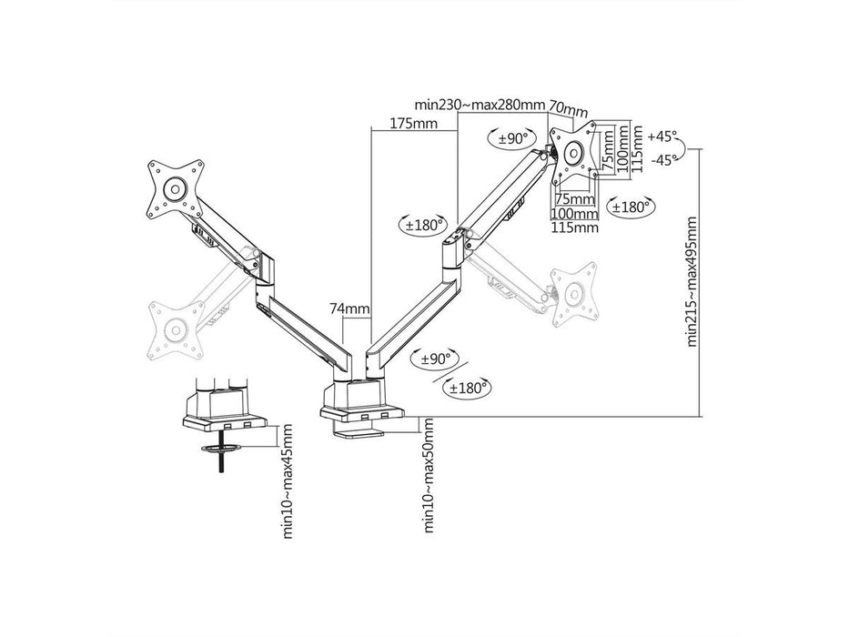 EAN 7630049623569 - ROLINE 17.03.1158 soporte para monitor 81,3 cm (32") Plata imagen 2