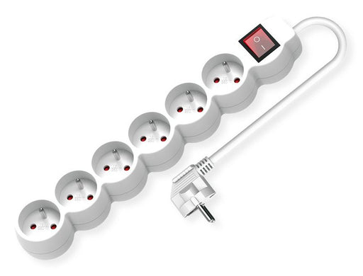EAN 7630049632646 - VALUE 19.99.0966 base múltiple 3 m 6 salidas AC Interior Blanco imagen 1