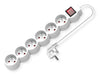 EAN 7630049632646 - VALUE 19.99.0966 base múltiple 3 m 6 salidas AC Interior Blanco imagen 1