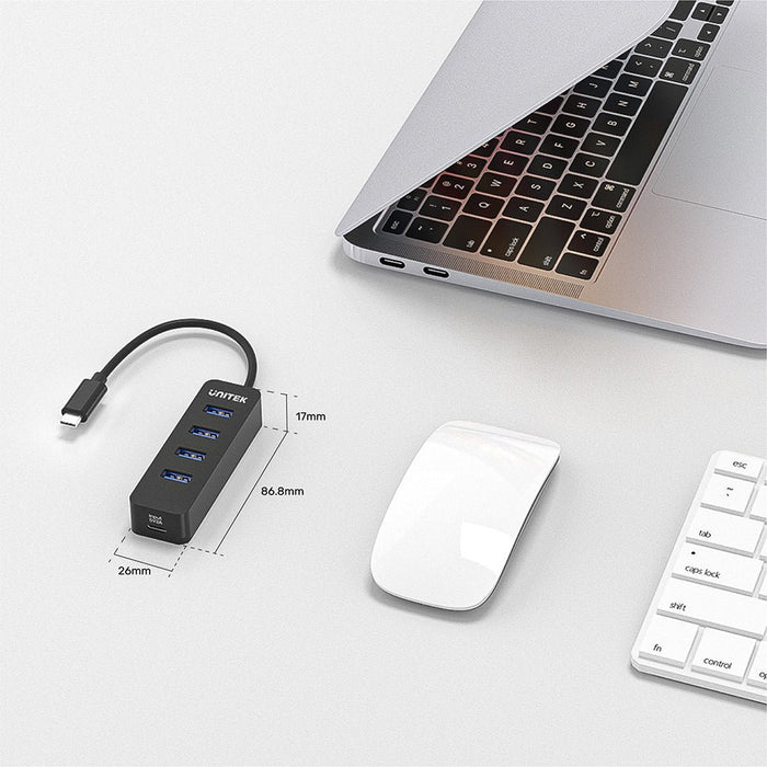 EAN 4894160047663 - UNITEK uHUB Q4 USB 3.2 Gen 1 (3.1 Gen 1) Type-C 5000 Mbit/s Negro imagen 6