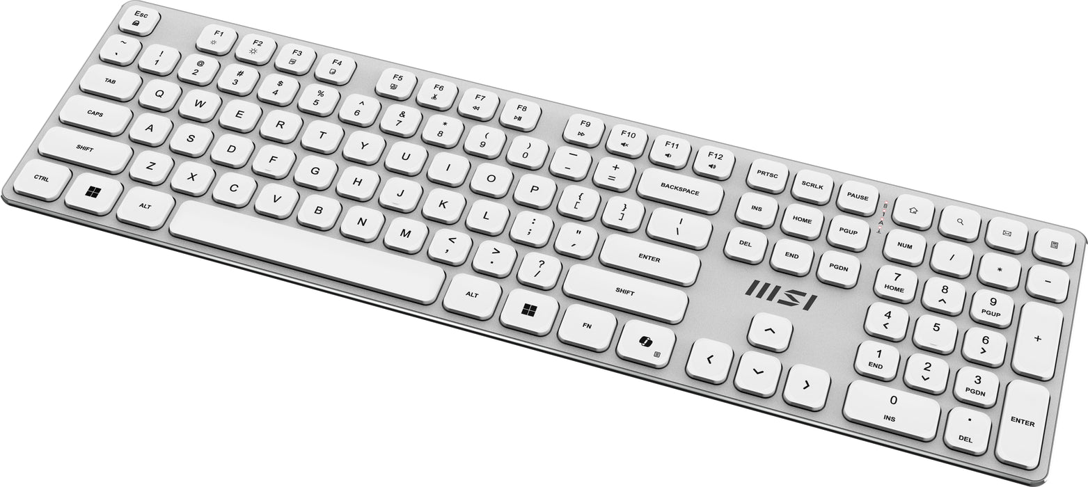 EAN 4711377422420 - MSI FORGE K210 W COMBO WHITE US teclado Ratón incluido Hogar / Oficina USB QWERTY Inglés de EE. UU. Blanc imagen 6