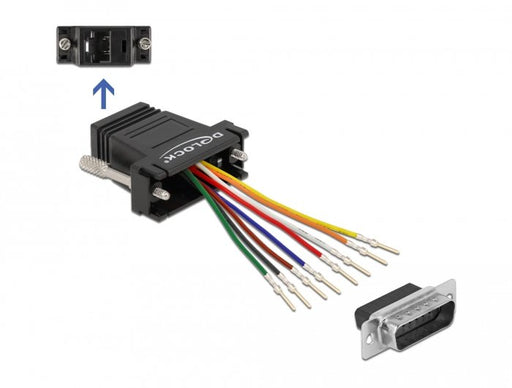 EAN 4043619666478 - DeLOCK 66647 cambiador de género para cable D-Sub 15 pin RJ-45 imagen 1