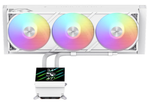 EAN 6931858754545 - GameMax Glacier 360 LCD WH Procesador Sistema de refrigeración líquida todo en uno 12 cm Blanco 1 pieza(s imagen 1