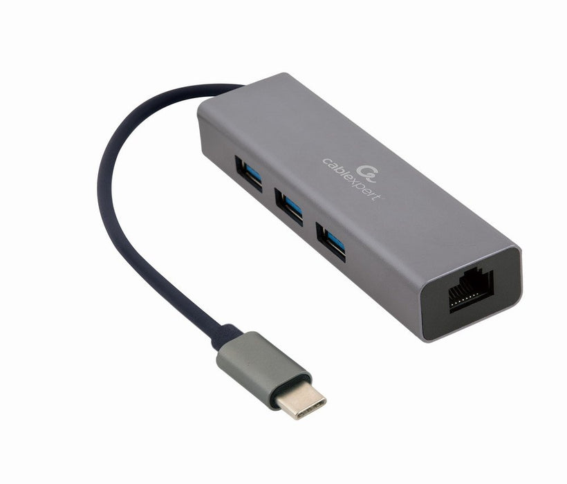 EAN 8716309120494 - Gembird A-CMU3-LAN-01 base para portátil y replicador de puertos USB 3.2 Gen 1 (3.1 Gen 1) Type-C Gris imagen 1