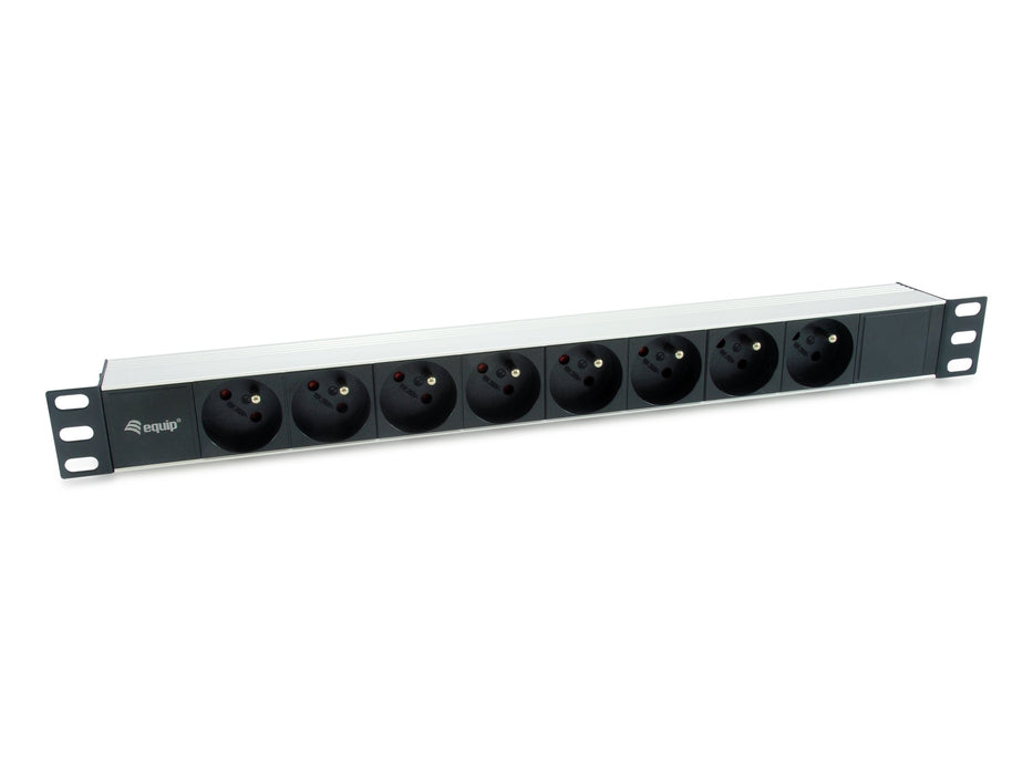 EAN 4015867223154 - Equip 333313 unidad de distribución de energía (PDU) 8 salidas AC 1U Negro, Plata imagen 1