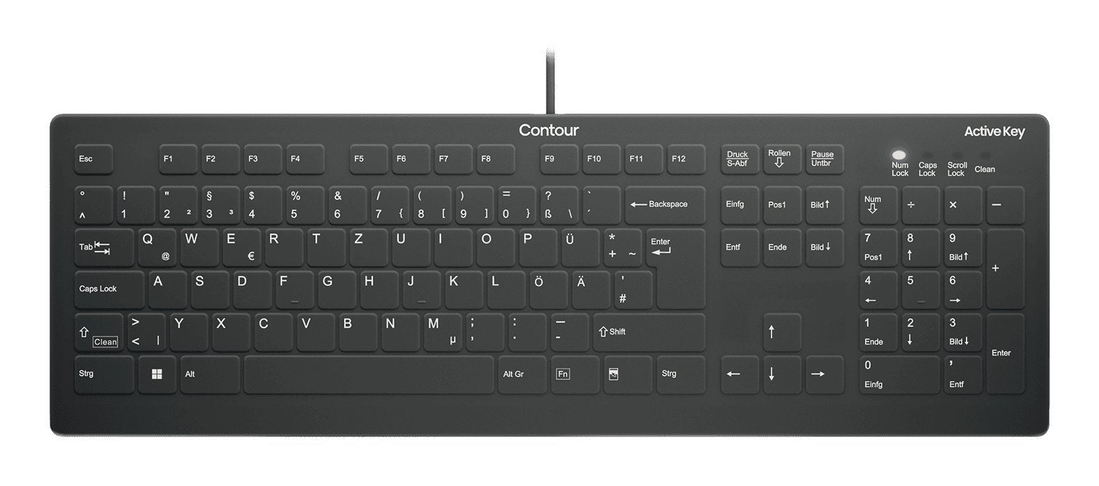 EAN 7061112723181 - Contour Design Active Key AK-C8112-U1-B teclado Médico USB Suizo Blanco imagen 1