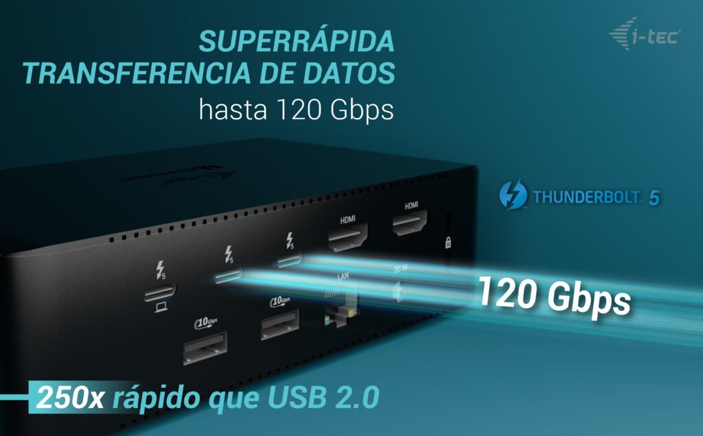 EAN 8595611707308 - i-tec TB5QUATTRODOCKPD base para portátil y replicador de puertos Alámbrico Negro imagen 14
