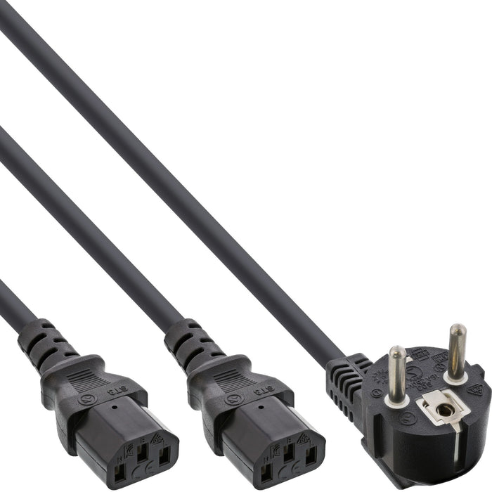 EAN 4043718012886 - InLine 4043718012886 Negro 1,8 m Enchufe tipo F Acoplador C13 2 x imagen 1