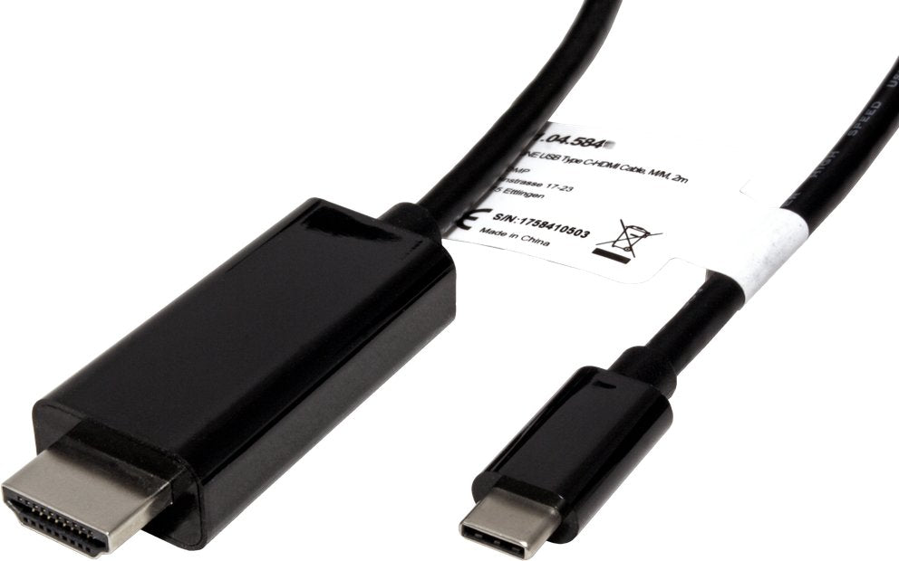 EAN 7630049610132 - ROLINE 11045843 5 m USB Tipo C HDMI tipo A (Estándar) Negro imagen 4