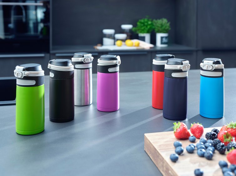 EAN 4006501032478 - Leifheit 03247 taza de viaje 350 ml Negro, Azul Acero inoxidable imagen 12
