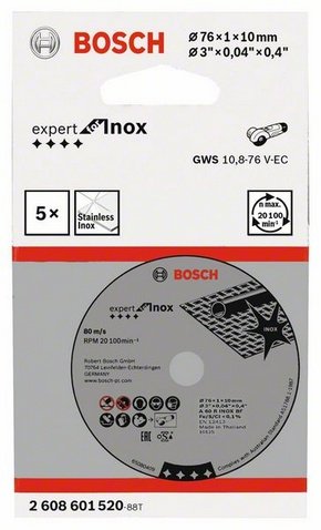 EAN 3165140830560 - Bosch 2 608 601 520 accesorio para amoladora angular Corte del disco imagen 2