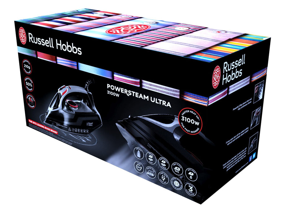 EAN 4008496813711 - Russell Hobbs 20630-56 plancha Plancha vapor-seco Suela de cerámica 3100 W Negro, Gris imagen 7