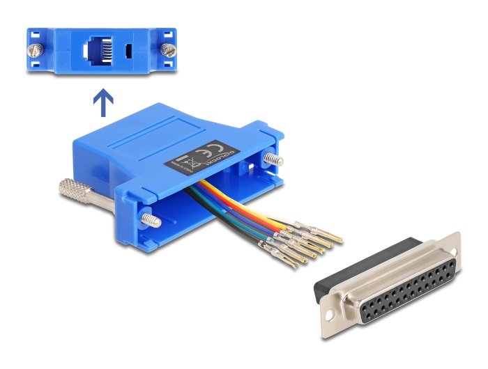 EAN 4043619671007 - DeLOCK 67100 cambiador de género para cable D-Sub 25 RJ12 Azul imagen 1