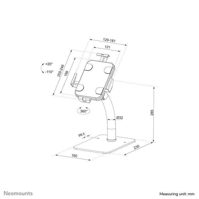 EAN 8717371449773 - Neomounts DS15-625BL1 soporte de seguridad para tabletas Negro 27,9 cm (11") imagen 18