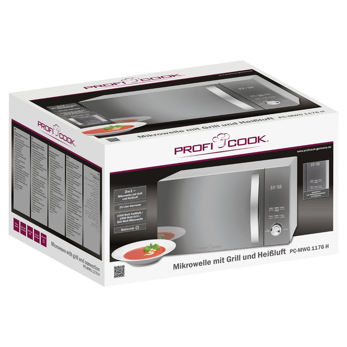EAN 4006160011760 - ProfiCook PC-MWG 1176 H Acero inoxidable Microondas combinado Encimera 23 L 800 W imagen 3