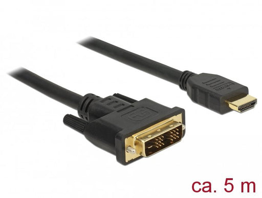EAN 4043619855865 - DeLOCK 85586 adaptador de cable de vídeo 5 m DVI-D HDMI tipo A (Estándar) Negro imagen 1