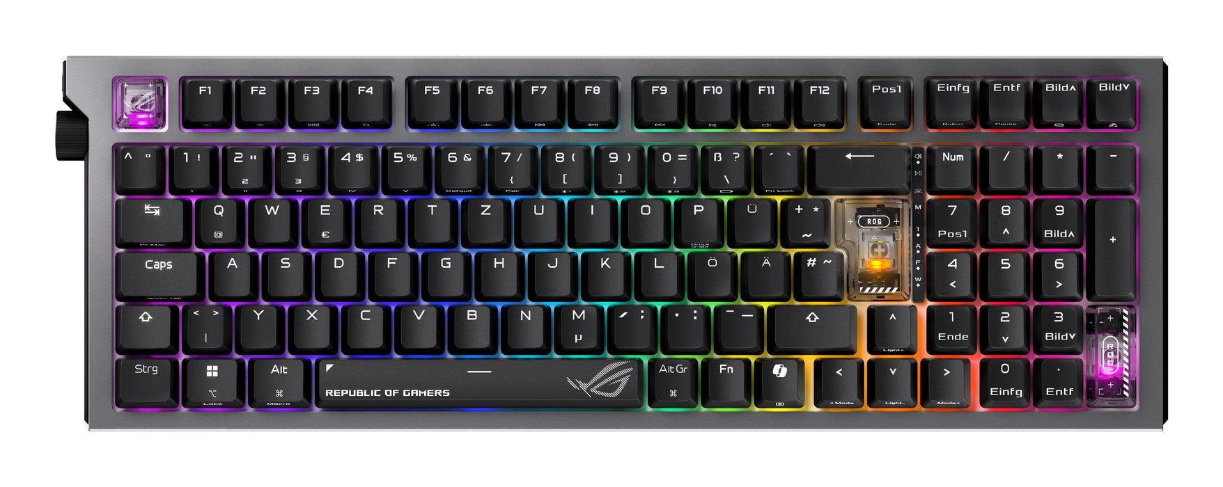 EAN 4711636325776 - ASUS ROG Strix Morph 96 Wireless teclado Juego USB + RF Wireless + Bluetooth QWERTZ Alemán Negro imagen 4
