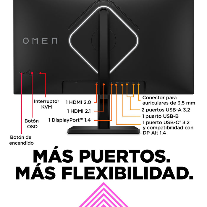 EAN 0197029616210 - OMEN by HP 27 inch UHD 144Hz Gaming Monitor - OMEN 27k pantalla para PC 68,6 cm (27") 3840 x 2160 Pixeles imagen 11