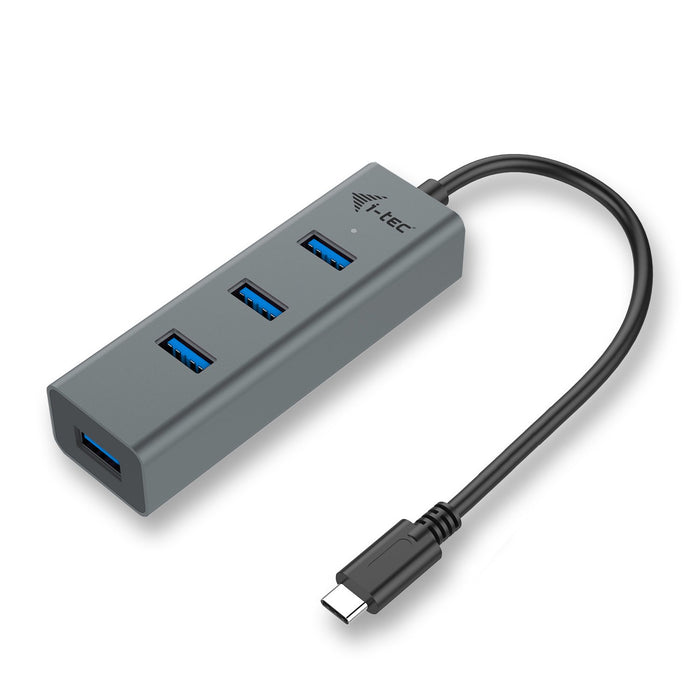 EAN 8595611702266 - i-tec Metal C31HUBMETAL403 hub de interfaz USB 3.2 Gen 1 (3.1 Gen 1) Type-C 5000 Mbit/s Gris imagen 1