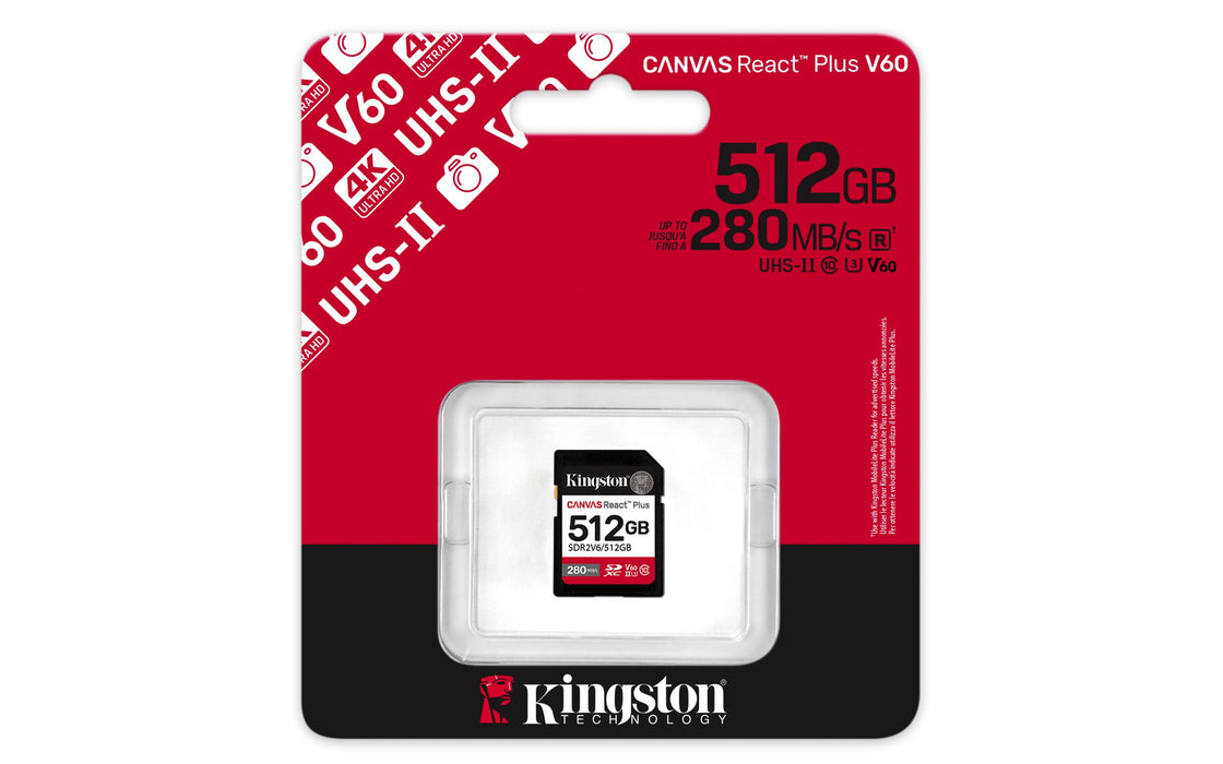 EAN 0740617340570 - Kingston Technology Canvas React Plus 512 GB SDXC UHS-II Clase 10 imagen 3