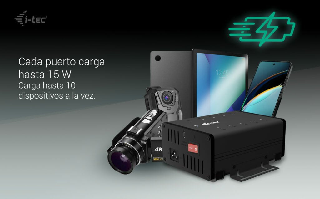 EAN 8595611706363 - i-tec CACHRGHUB10CUK cargador de dispositivo móvil Universal Negro Corriente alterna Carga rápida Interio imagen 3