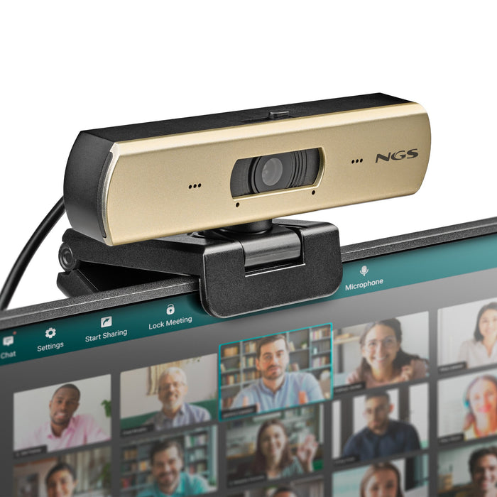 EAN 8435430626742 - NGS XPRESSCAM 4000 cámara web 12 MP 3840 x 2160 Pixeles USB 2.0 Negro, Oro imagen 4