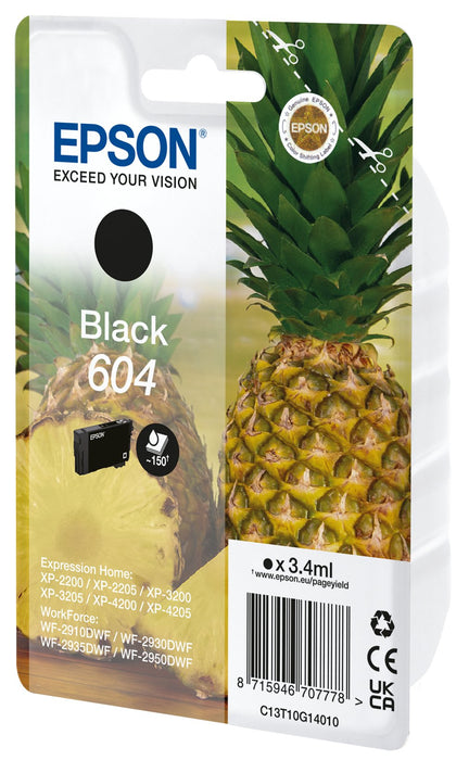 EAN 8715946707785 - Epson 604 cartucho de tinta 1 pieza(s) Original Rendimiento estándar Negro imagen 1
