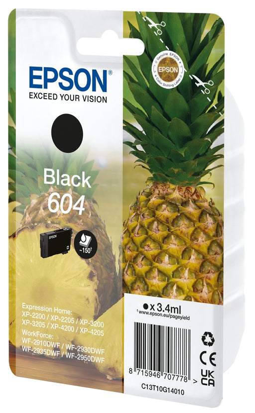 EAN 8715946707785 - Epson 604 cartucho de tinta 1 pieza(s) Original Rendimiento estándar Negro imagen 1