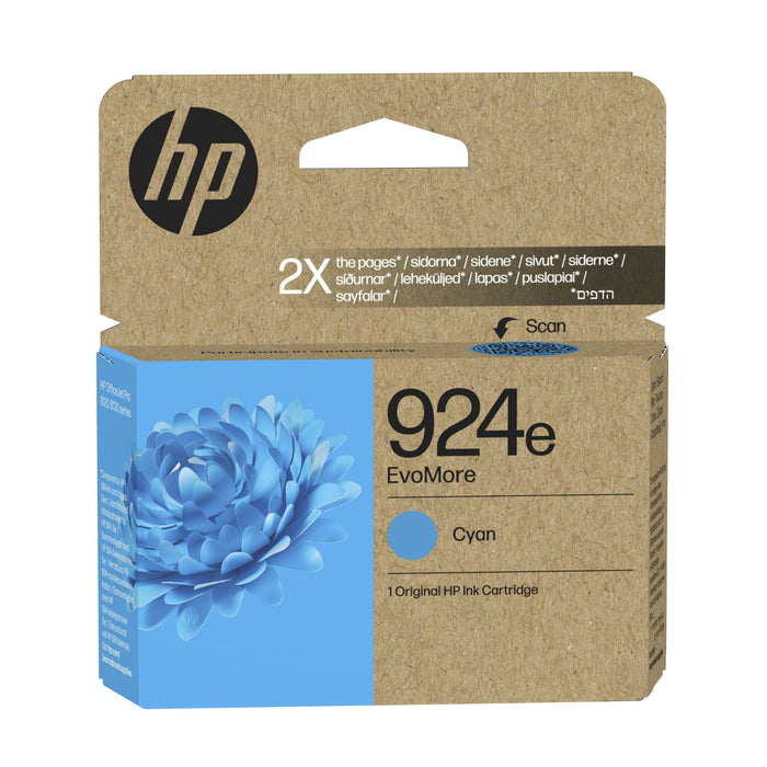 EAN 0199764687432 - HP 924e EvoMore Cyan Original Ink Cartridge cartucho de tinta 1 pieza(s) Alto rendimiento (XL) imagen 1