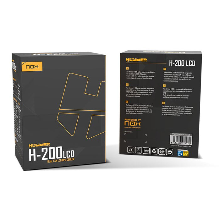 EAN 8436587976230 - NOX Hummer H-200 LCD Procesador Refrigerador de aire 12 cm Negro 1 pieza(s) imagen 12