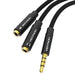 EAN 6922794734500 - Vention BBMBY cable de audio 0,3 m 2 x 3.5mm 3,5mm Negro imagen 1