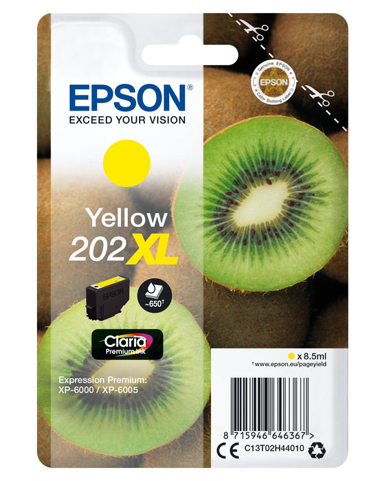 EAN 8715946646367 - Epson Kiwi 202XL cartucho de tinta 1 pieza(s) Original Alto rendimiento (XL) Amarillo imagen 1
