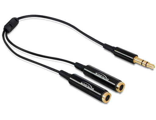 EAN 4043619653560 - DeLOCK 65356 cable de audio 0,25 m 3,5mm 2 x 3.5mm Negro imagen 1
