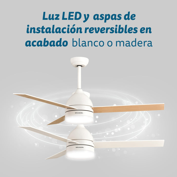 EAN 8426156017709 - Grunkel SKYECO-52 ventilador Blanco, Madera imagen 7