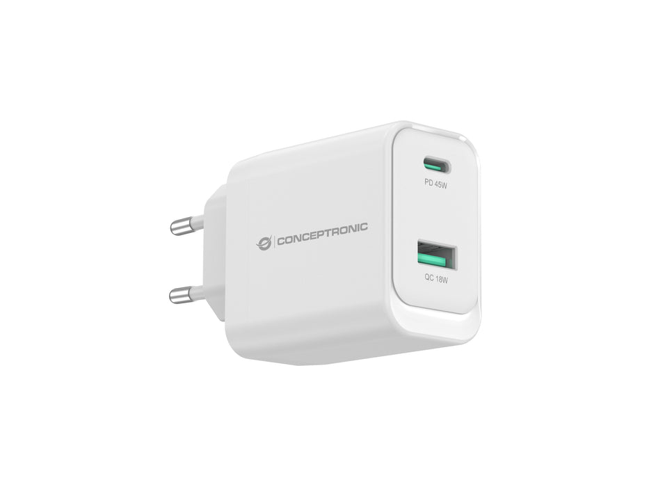 EAN 4015867240717 - Conceptronic ALTHEA20W45 cargador de dispositivo móvil Universal Blanco Corriente alterna Carga rápida In imagen 2