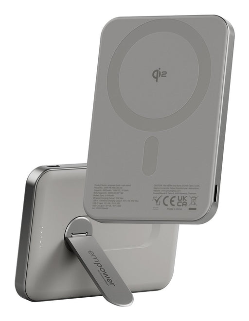EAN 5715685028403 - PanzerGlass empower™ by ® empower™ Bank w. Spin Stand | 5000mAh | Titanium Cargador inalámbrico Titanio imagen 1